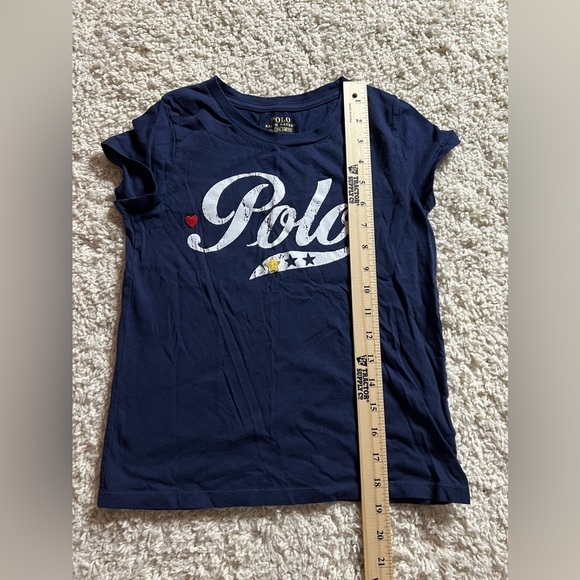 Size Medium Polo by Ralph Lauren Kids Navy Blue Shirt GUC - Picture 5 of 5